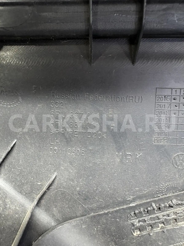 карта двери передней Volkswagen Polo V (2009—2015) Volkswagen Polo оригинальный номер 6RU867011